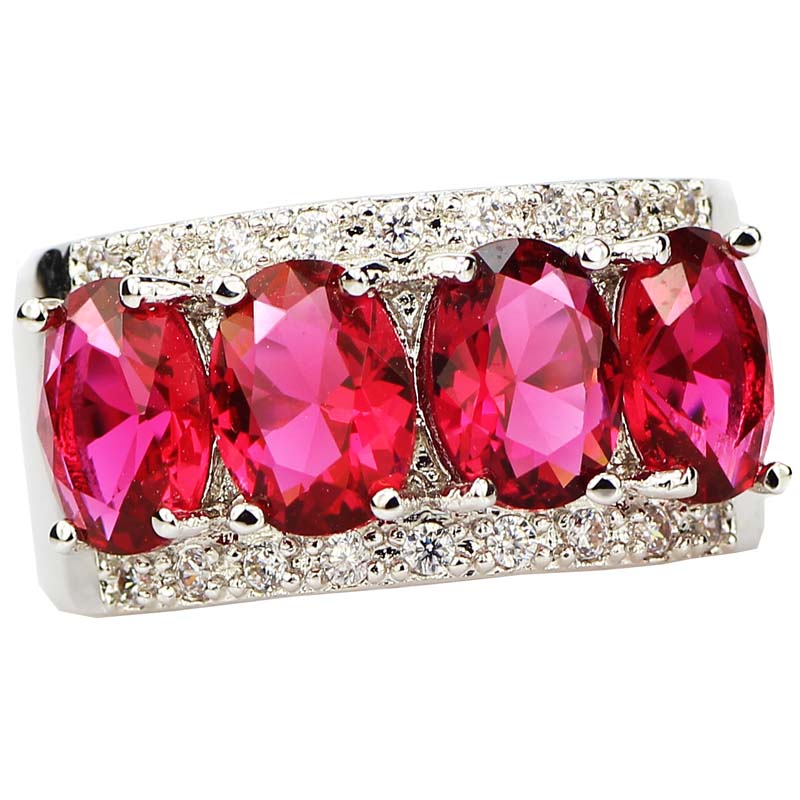 YaYi м  &   CZ ̾Ƹ  ȭƮ ÷Ƽ  ȥ  ȥ  Ƽ  /YaYI Fashion Women&s Jewelry Ring CZ Diamond Ruby White Platinum Plated  Enga